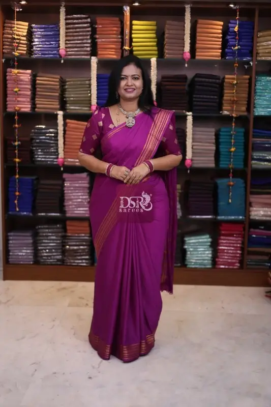 Self Mysore Silk Sarees