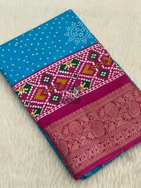 Bandhani Semi Dola Sarees