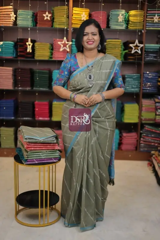 Kalamkari Chanderi Sico Saree