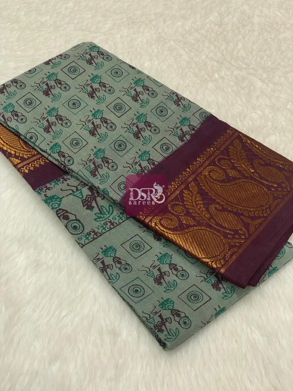 Printed Sungudi Saree