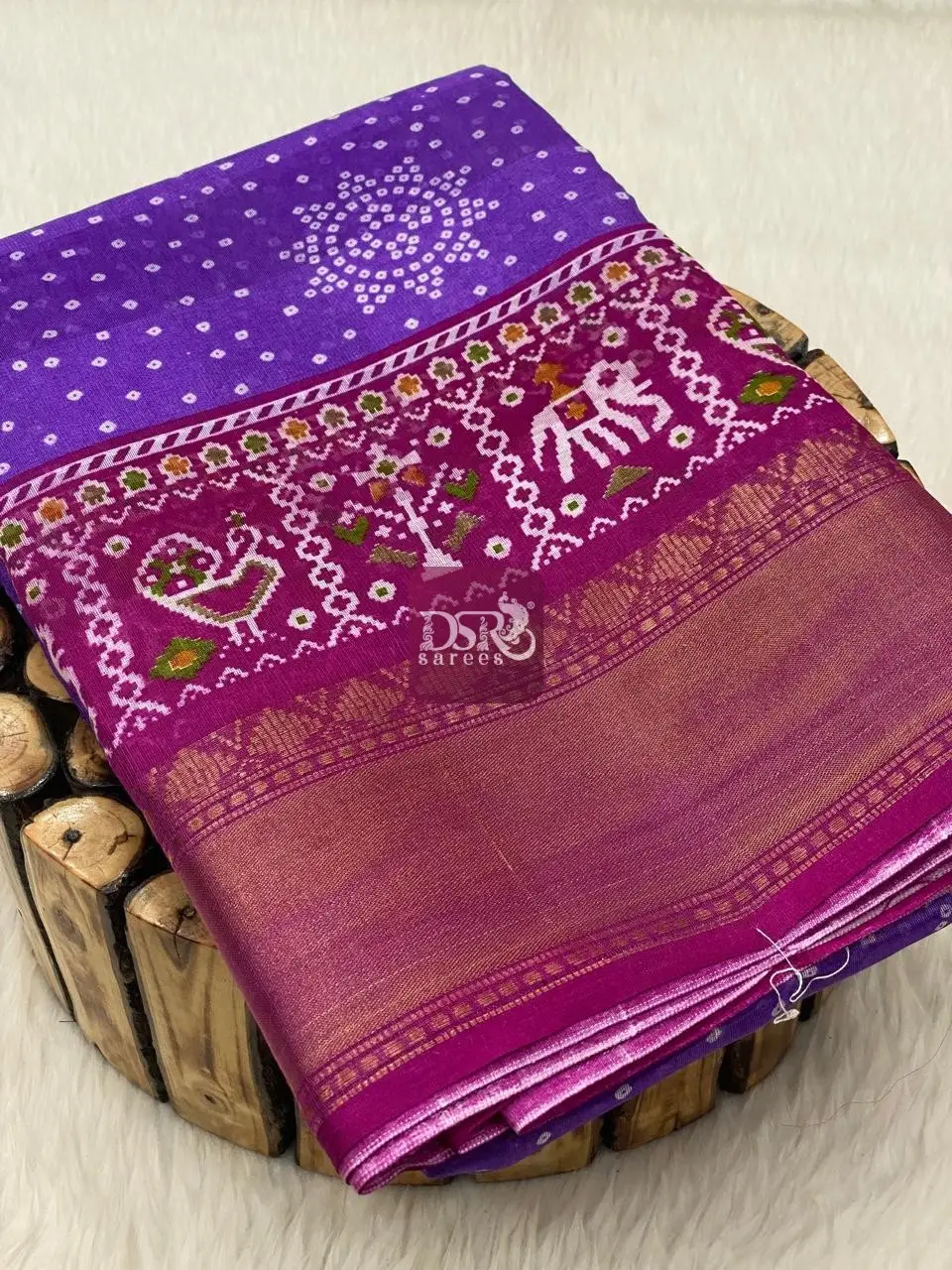 Bandhani Semi Dola Sarees