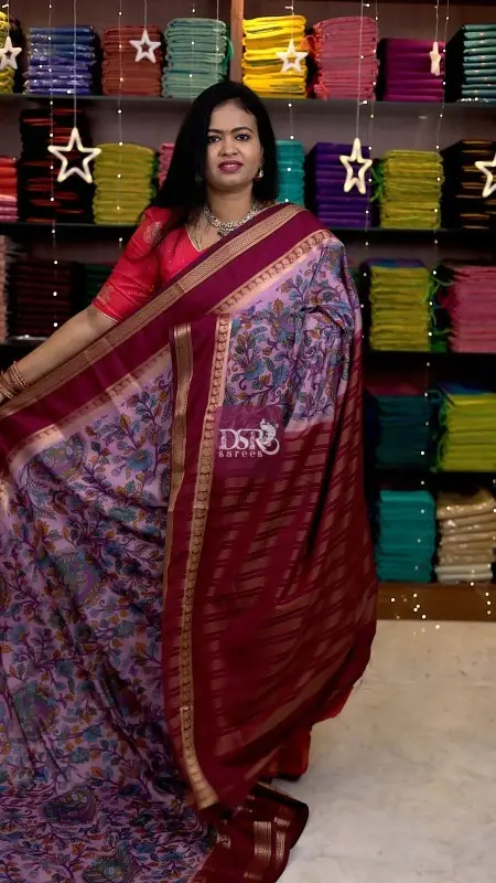 Kalamkari Viscose Silk Sarees