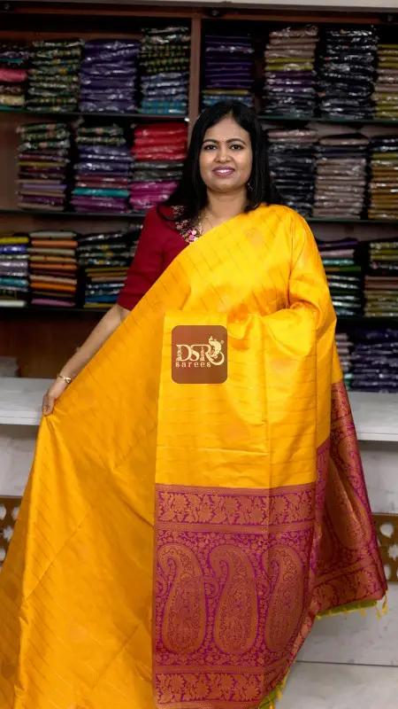 Copper Zari Soft Silk Saree