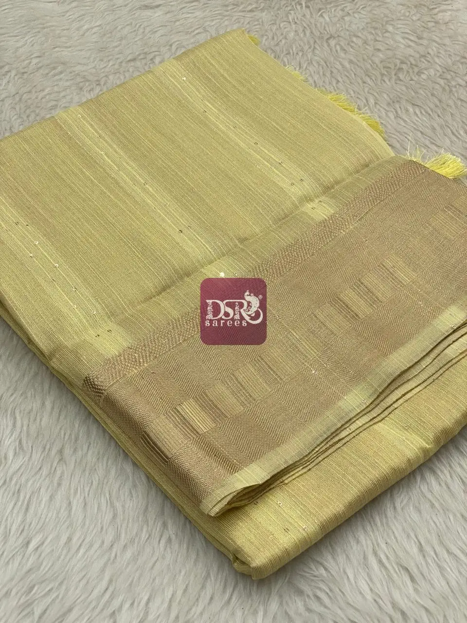 Linen Sequence Tissue Sarees