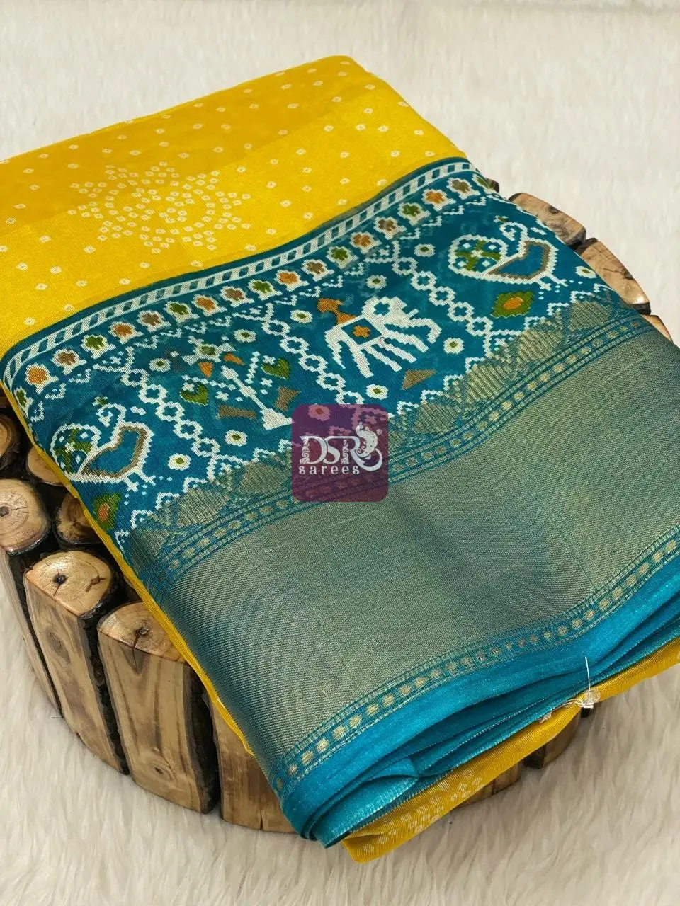 Bandhani Semi Dola Sarees