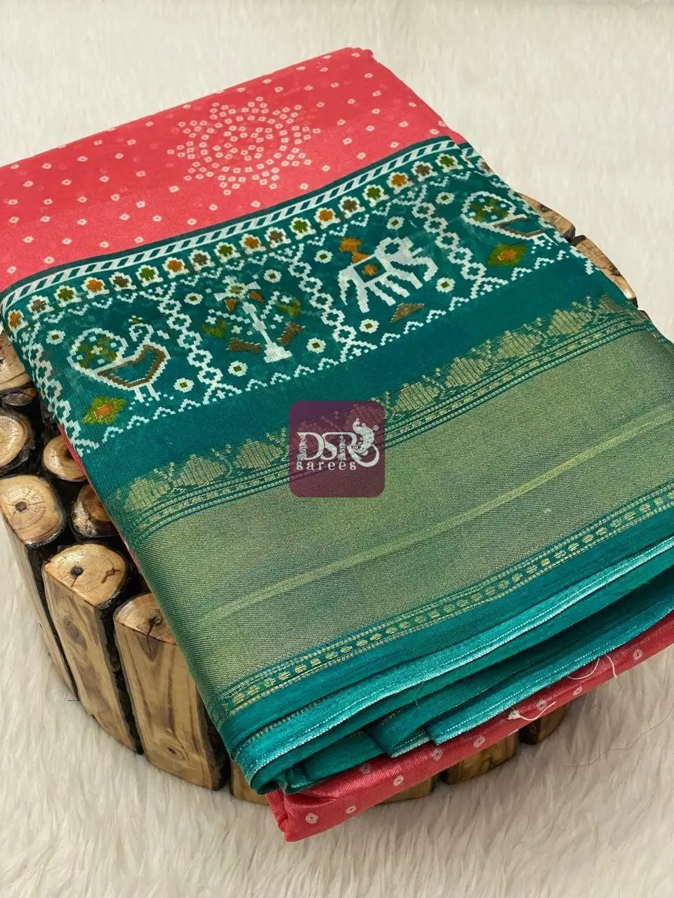 Bandhani Semi Dola Sarees