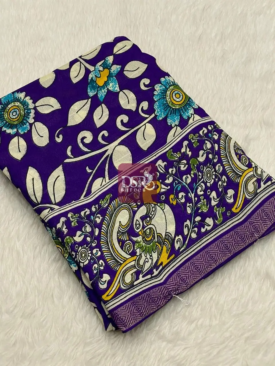 Chiffon Kalamkari Printed Sarees