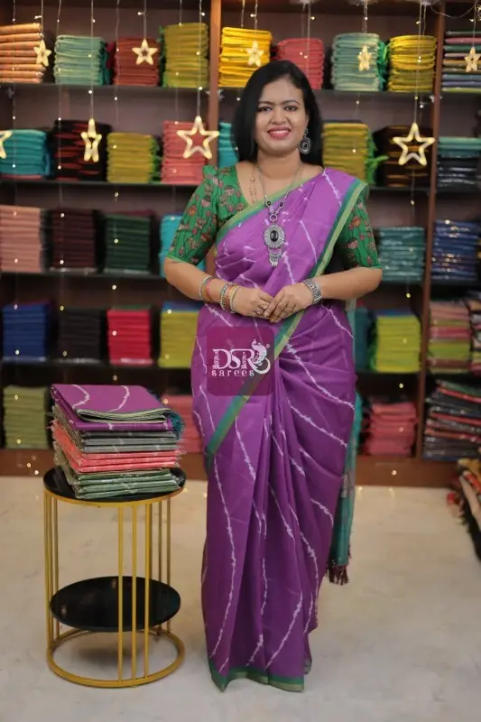 Kalamkari Chanderi Sico Saree