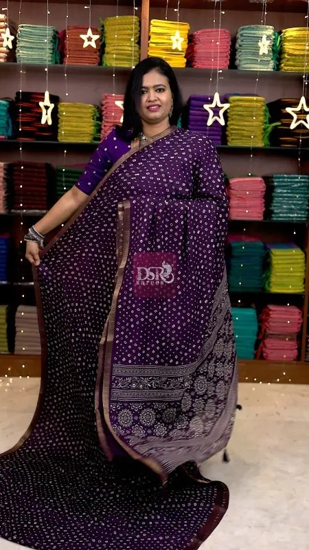 Bhandhini Crushed Chiffon Saree