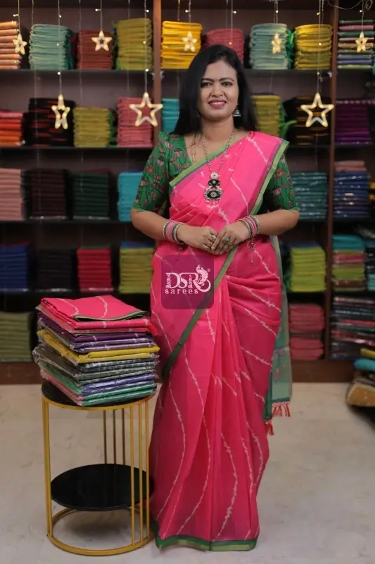 Kalamkari Chanderi Sico Saree