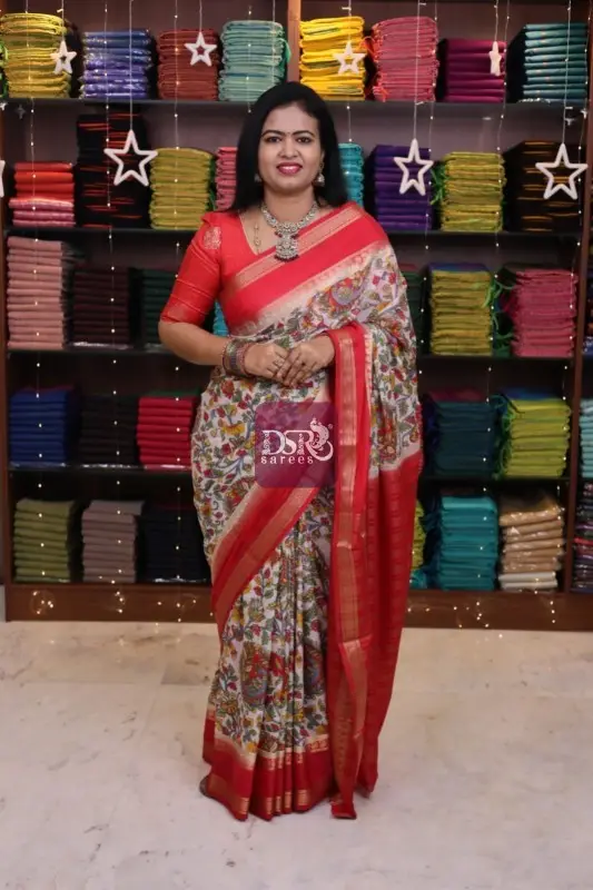 Kalamkari Viscose Silk Sarees