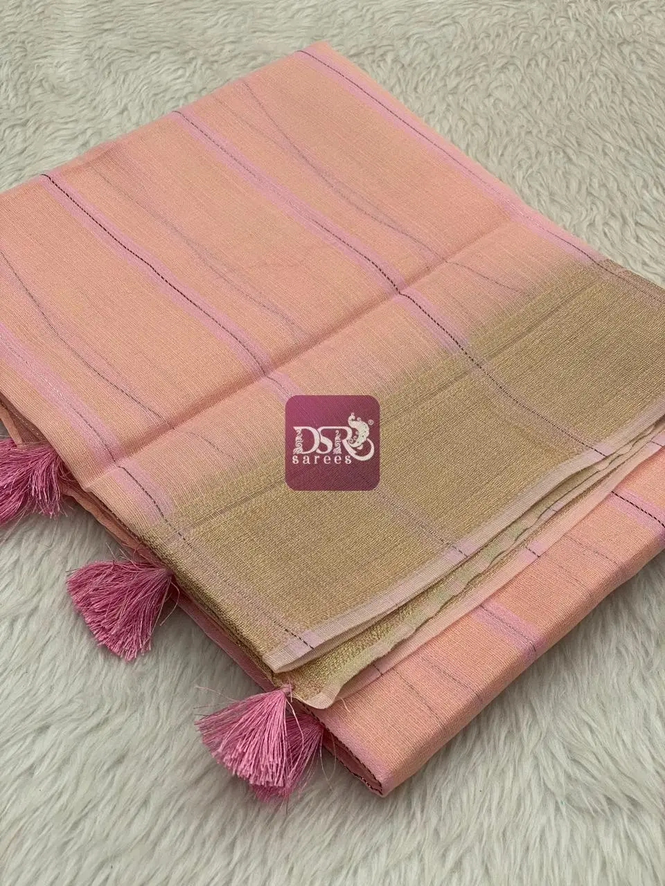 Linen Sequence Tissue Sarees