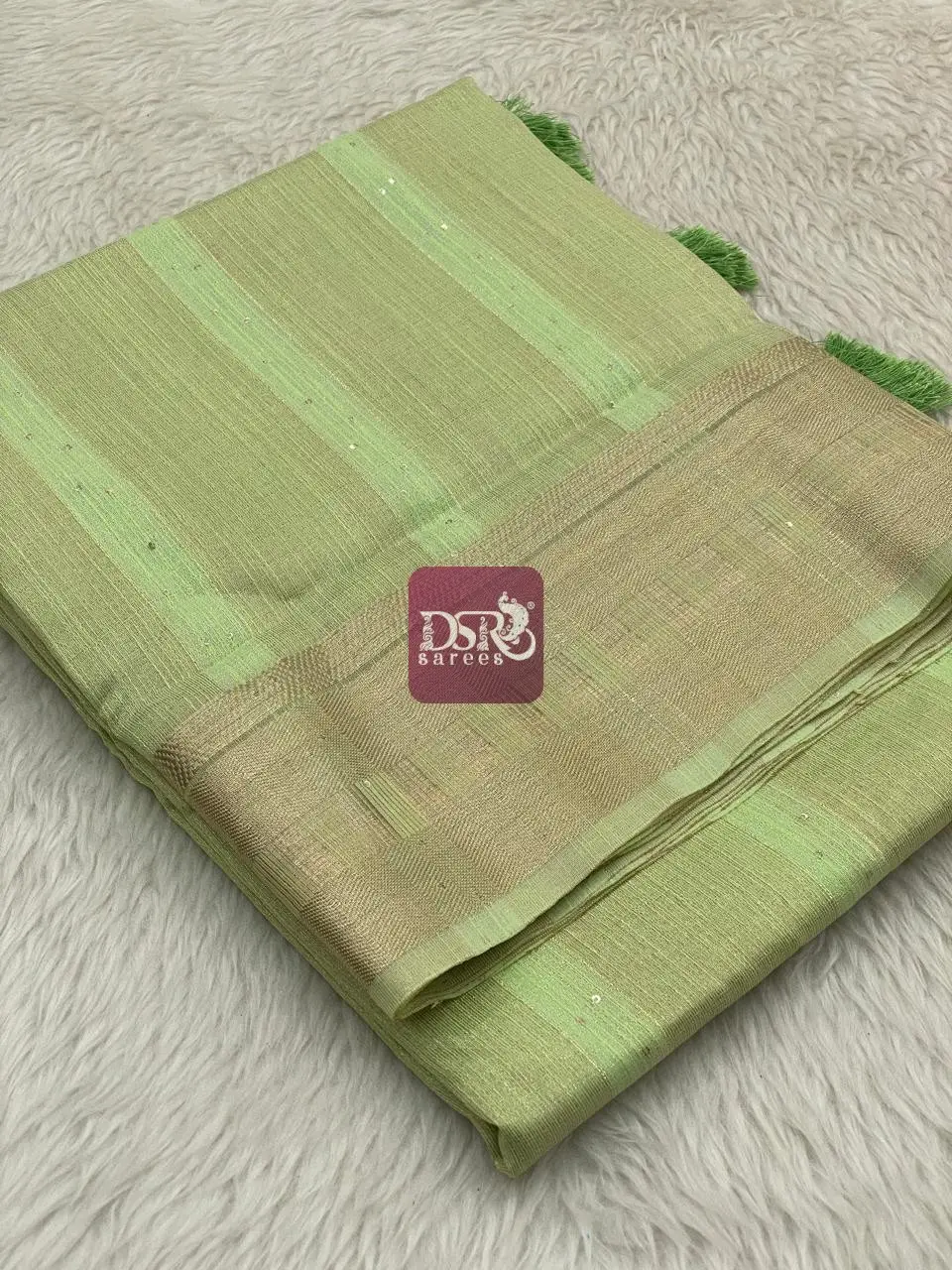 Linen Sequence Tissue Sarees