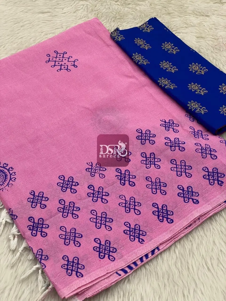 Handblock Printed South Cotton Sarees