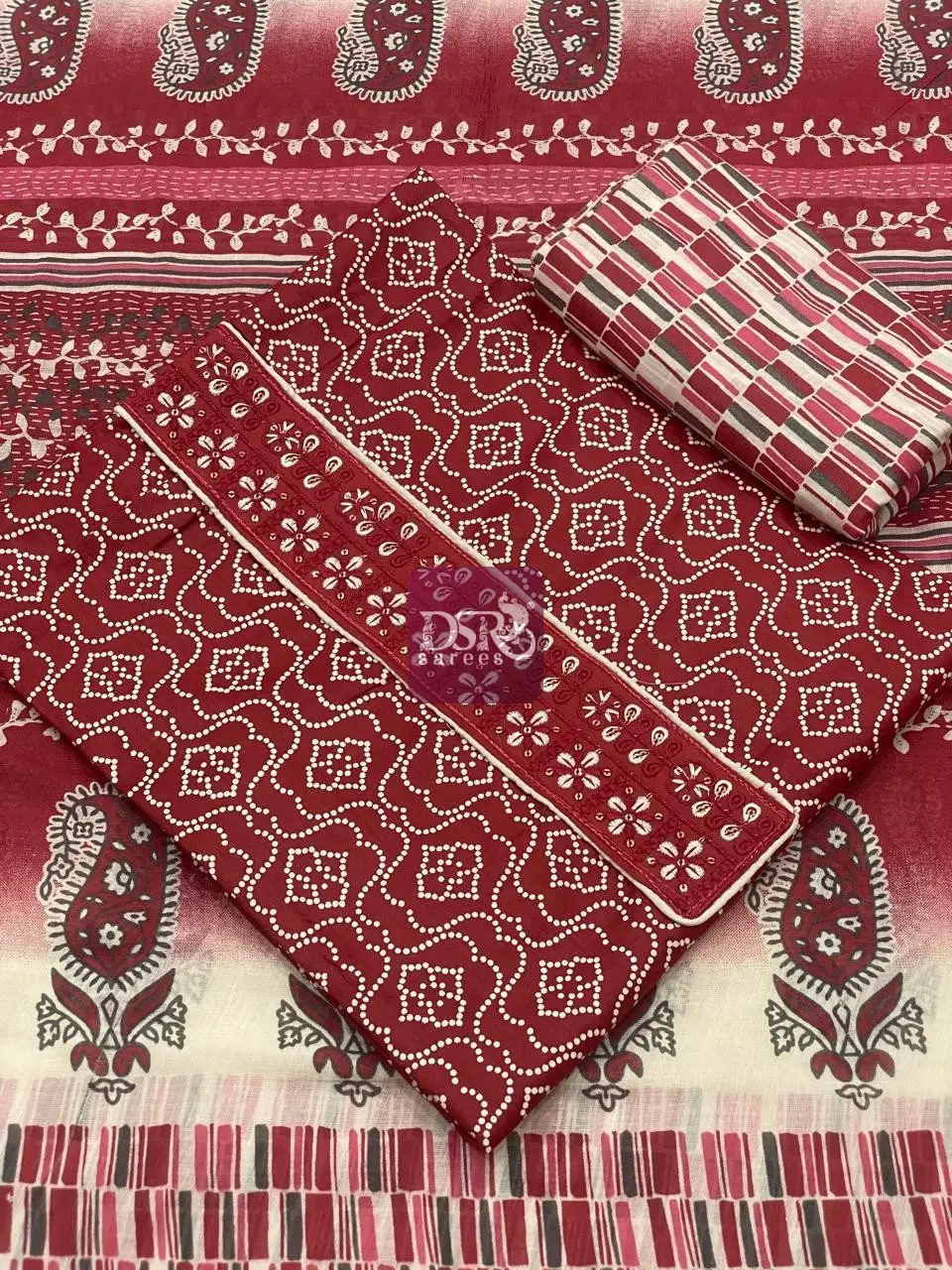 Bandhini Printed Camric Cotton Salwar