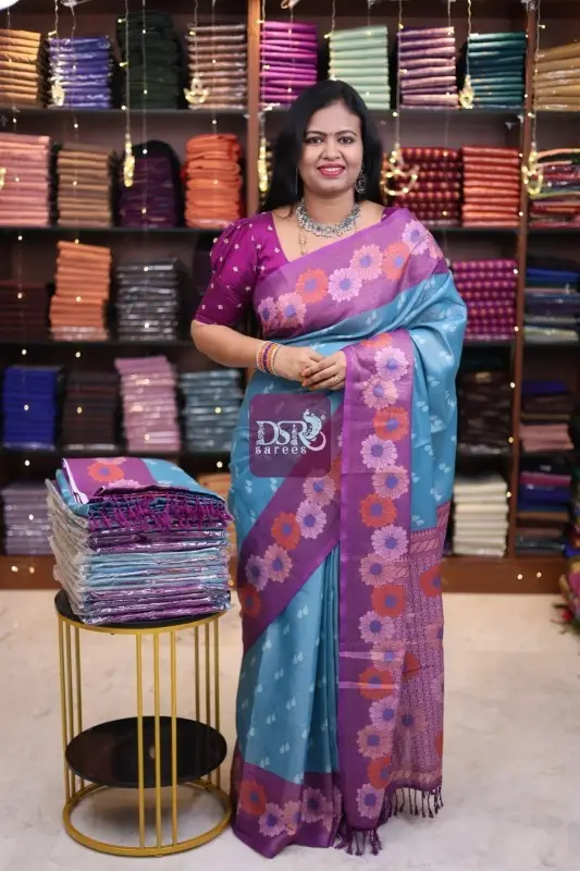 Linen Khadhi Tissue Sarees