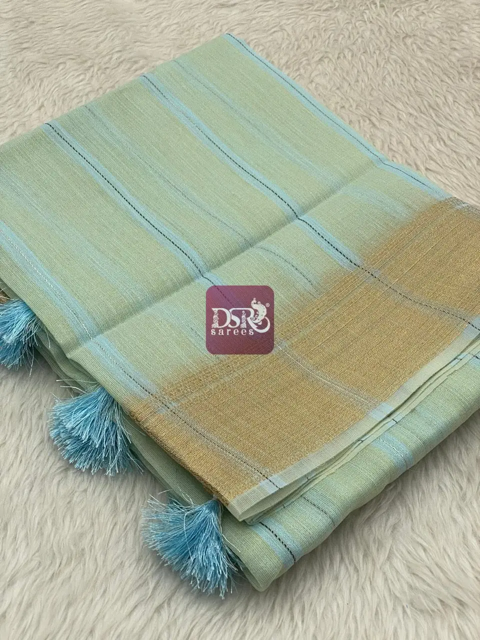 Linen Sequence Tissue Sarees