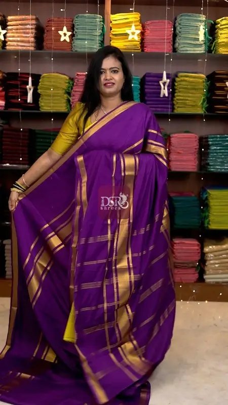 Semi Mysore Crepe Silk Saree - vol1