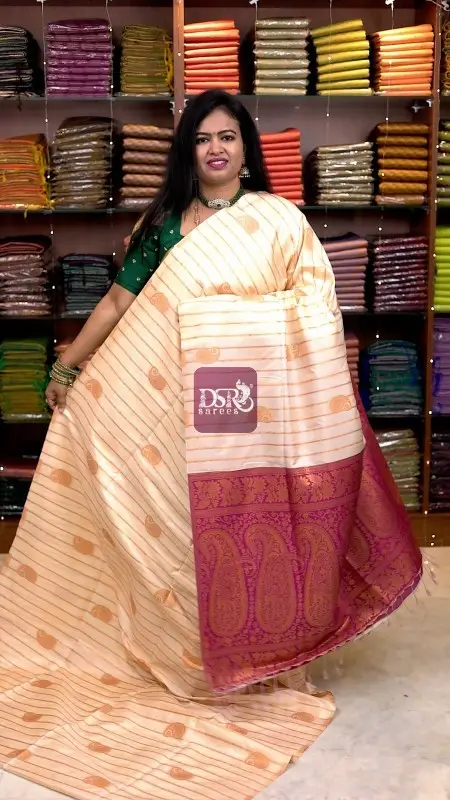 Copper Zari Soft Silk Saree