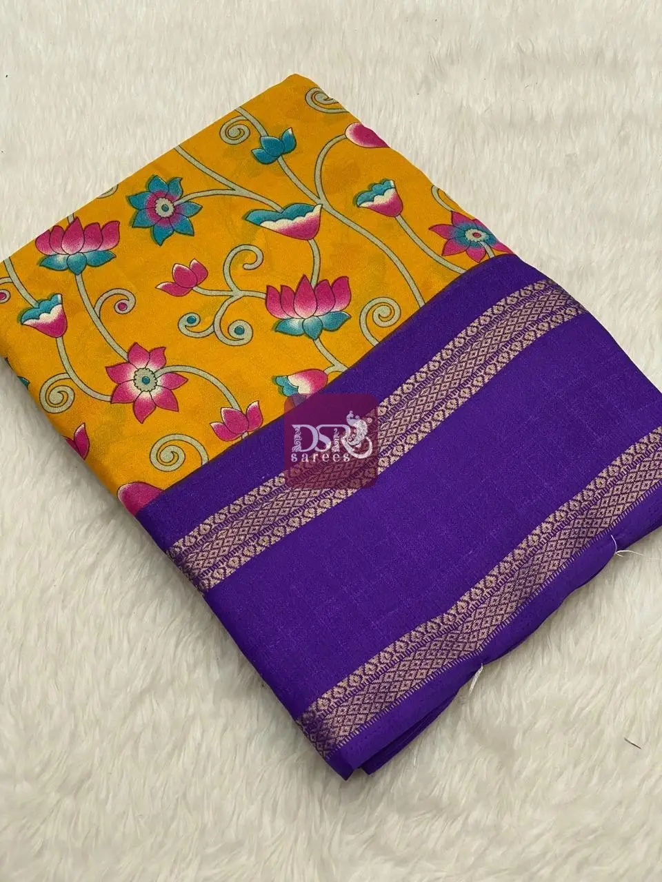 Chiffon Kalamkari Printed Sarees