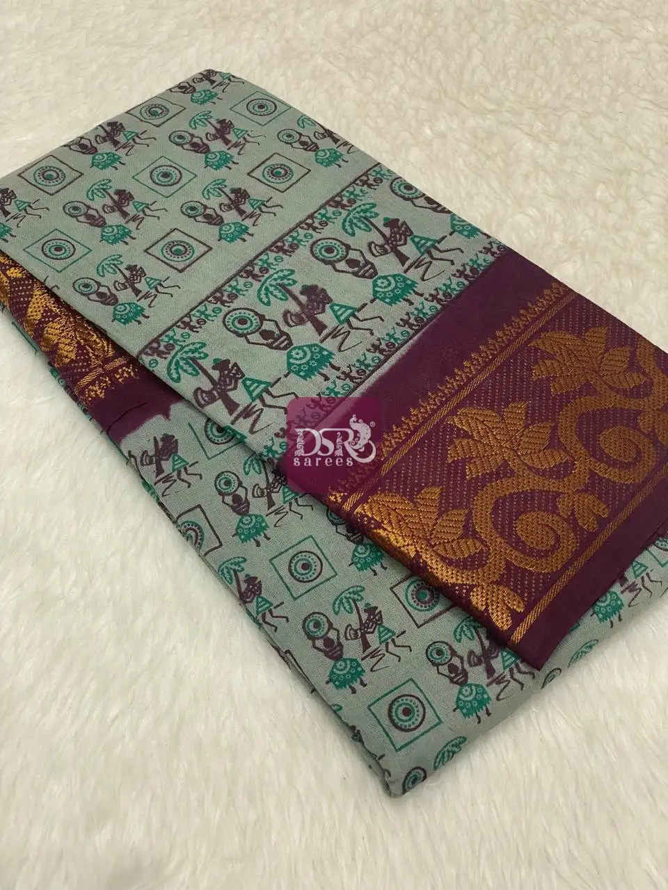 Printed Sungudi Saree