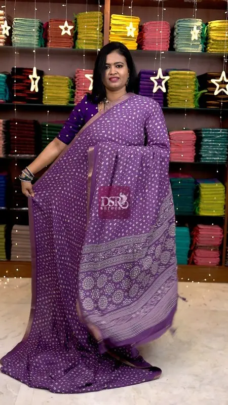 Bhandhini Crushed Chiffon Saree