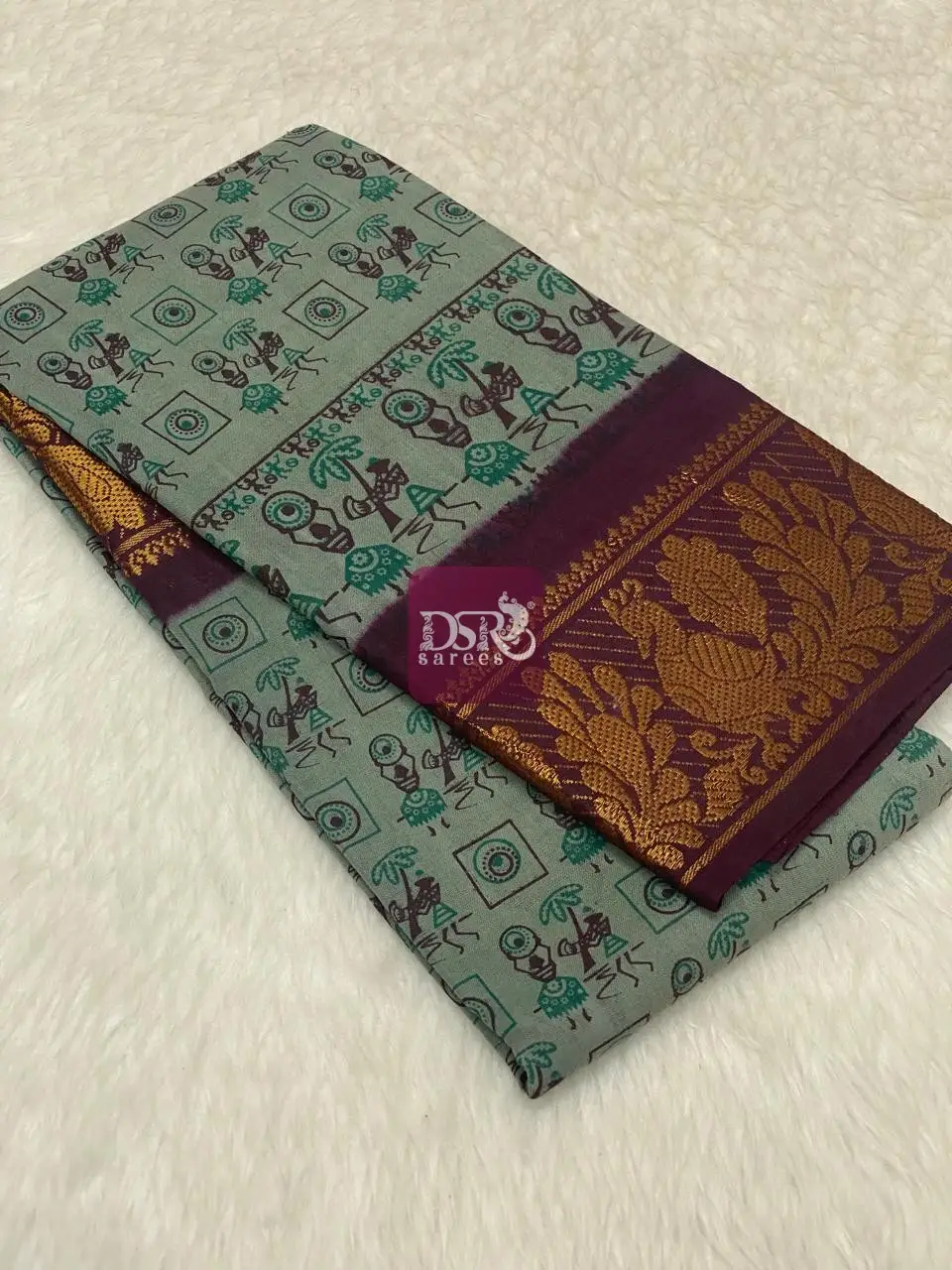 Printed Sungudi Saree