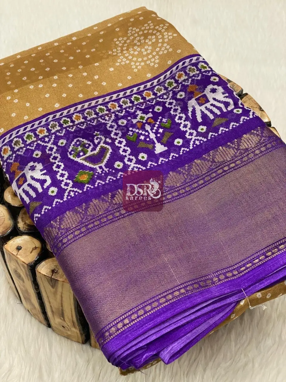 Bandhani Semi Dola Sarees