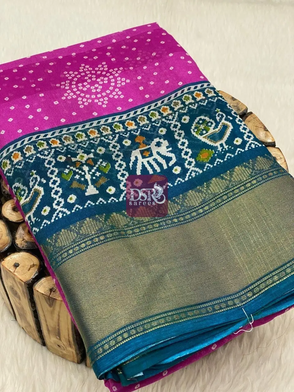 Bandhani Semi Dola Sarees