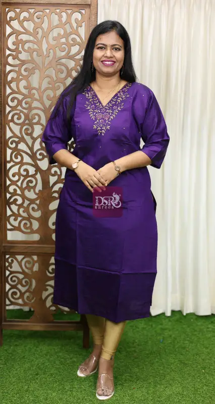 Semi Silk Kurtis