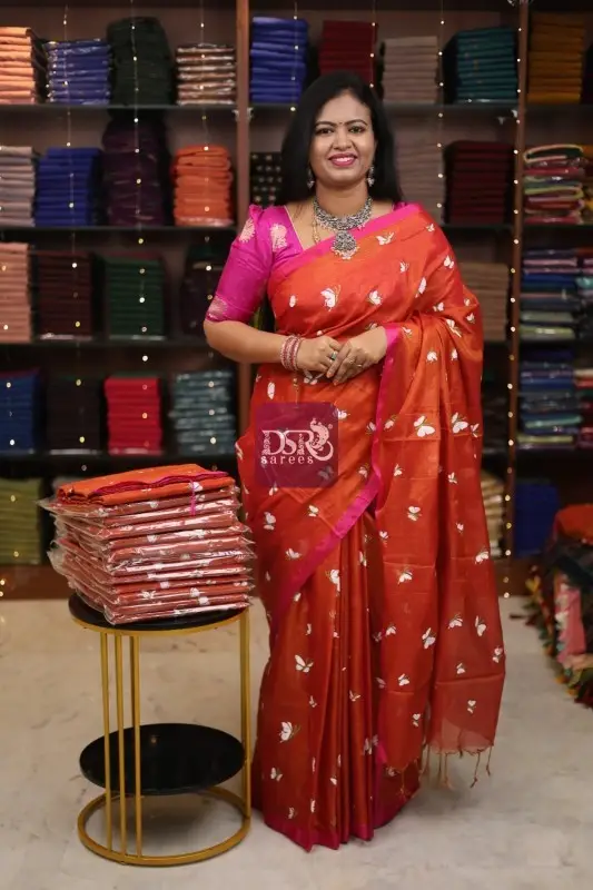 Hand Painted Kadhi Tissue Sarees