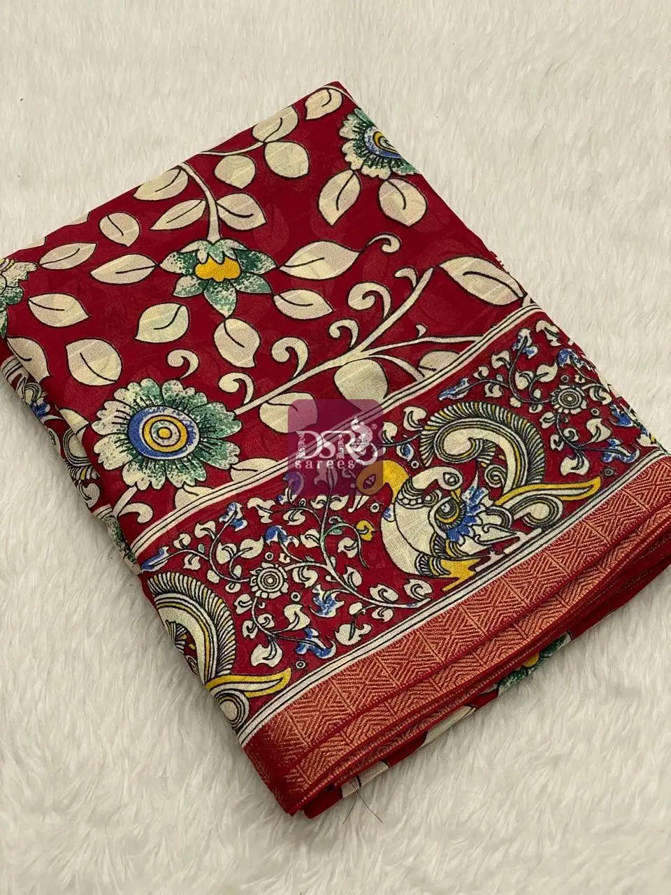 Chiffon Kalamkari Printed Sarees