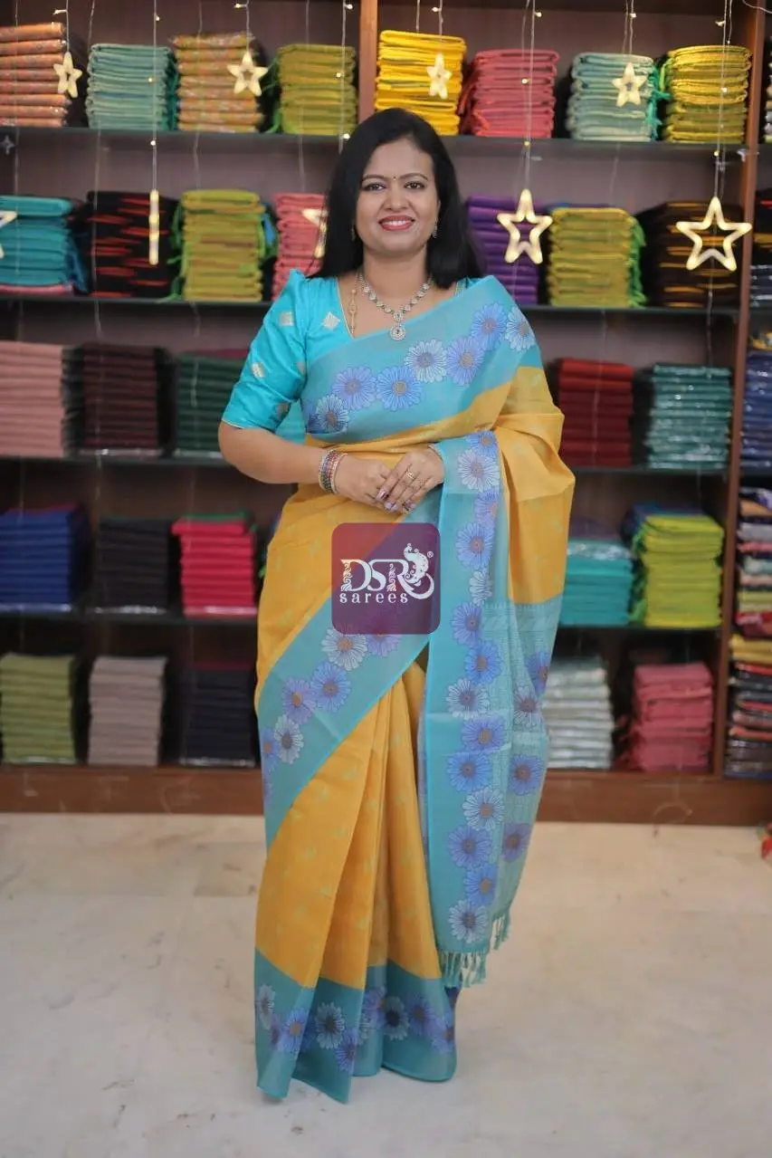 Linen Khadhi Tissue Sarees