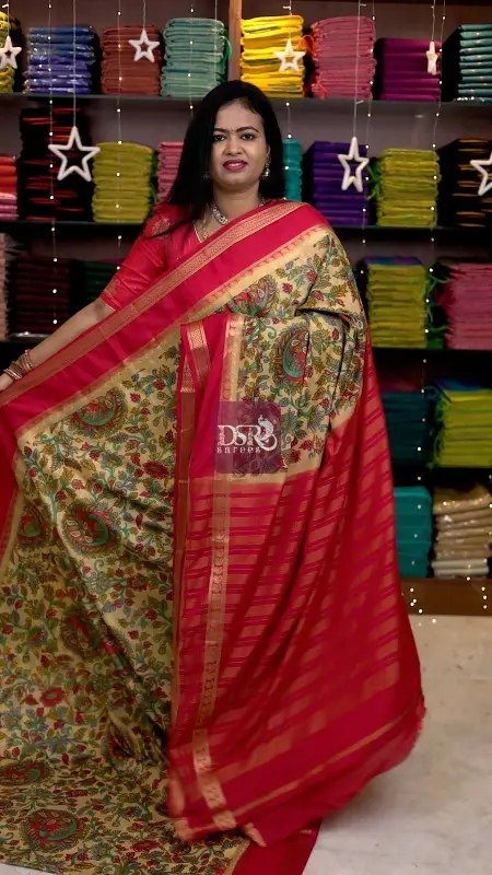 Kalamkari Viscose Silk Sarees