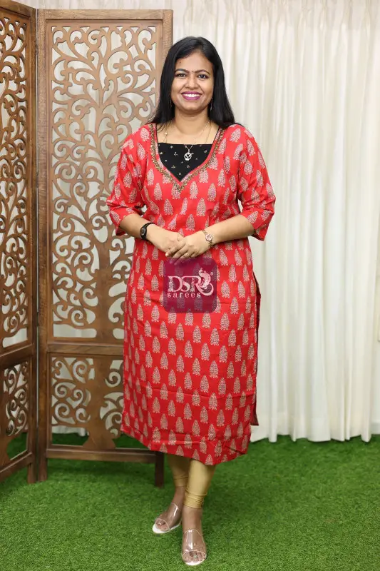 Ajrak Cotton Kurtis