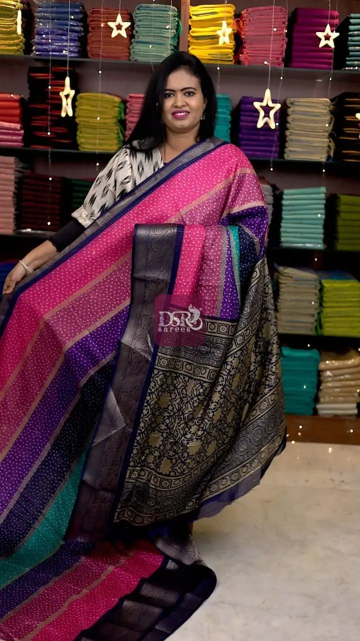 Rainbow Semi Dola Saree