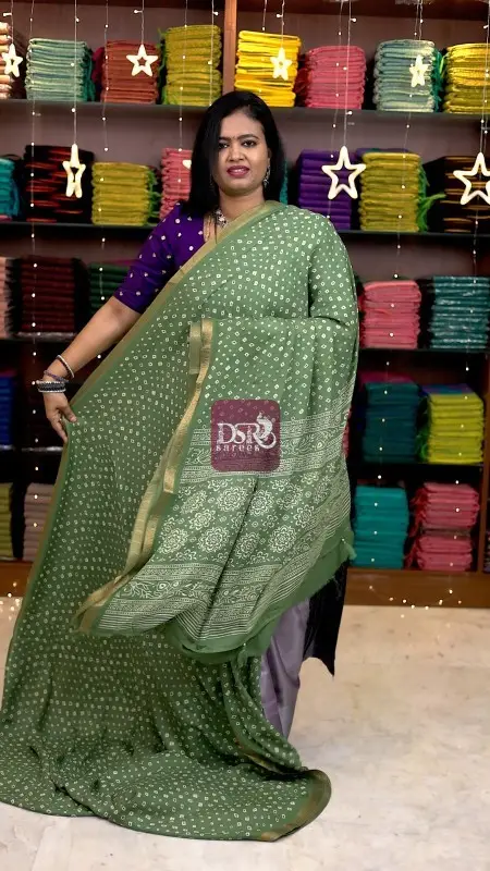 Bhandhini Crushed Chiffon Saree