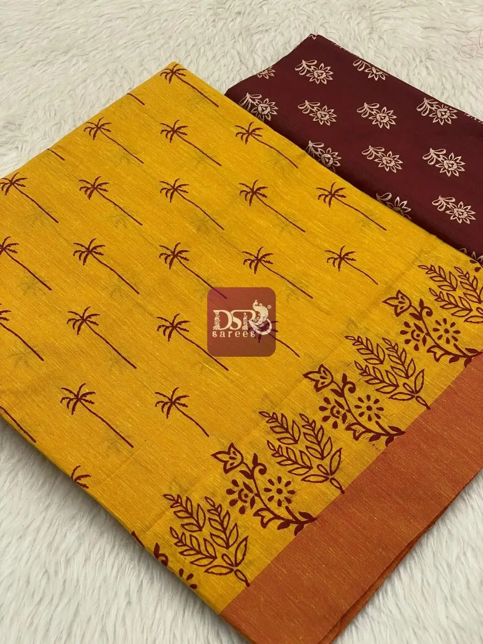 Handblock Printed South Cotton Sarees