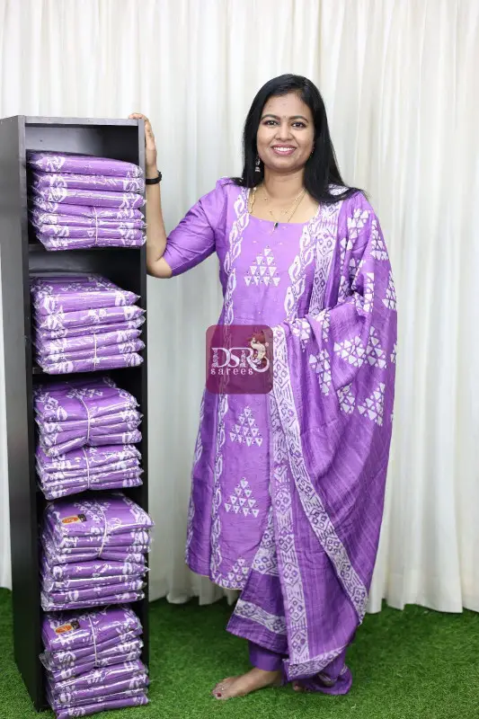 Maheshwari Silk Batik Salwars