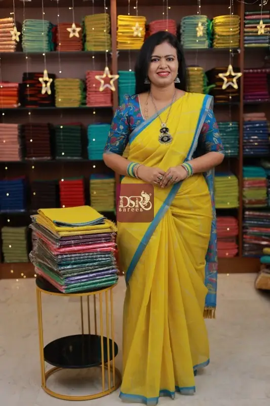 Kalamkari Chanderi Sico Saree