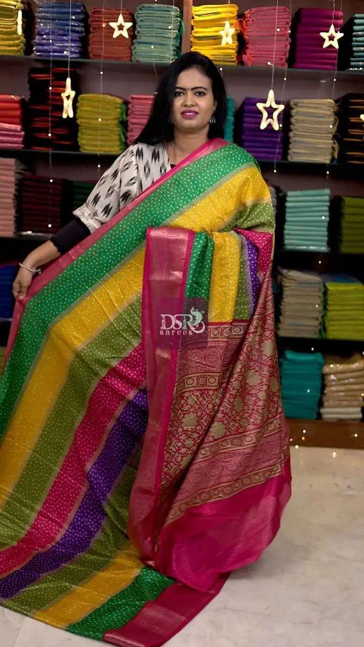 Rainbow Semi Dola Saree