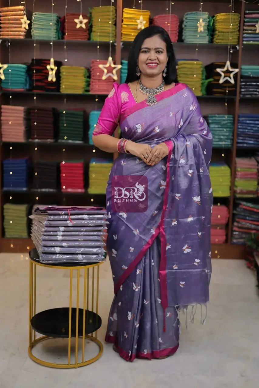 Hand Painted Kadhi Tissue Sarees