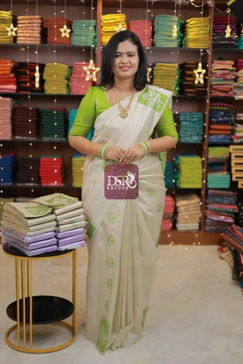 Silver Tissue Kanchi Semi Silk Sarees