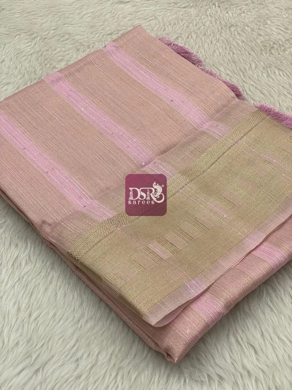 Linen Sequence Tissue Sarees